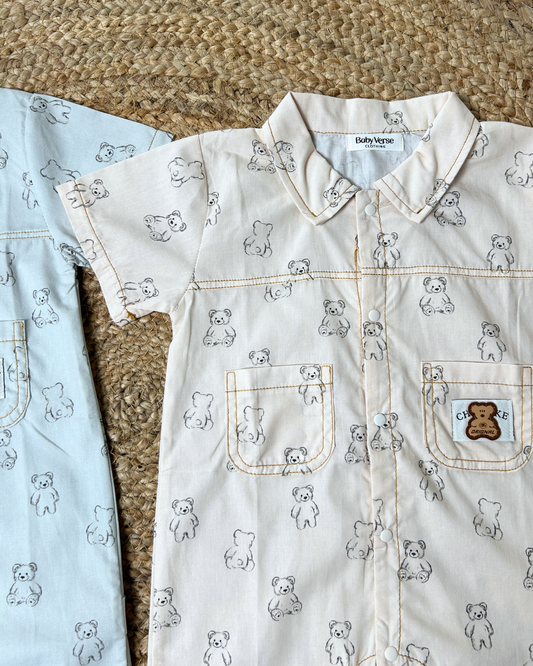 Teddy Tales Collared Romper