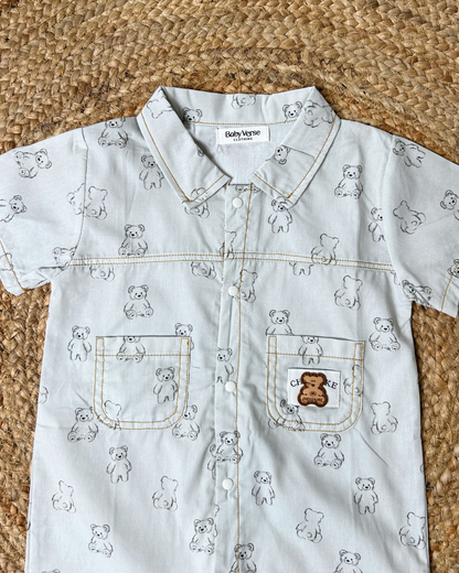 Teddy Tales Collared Romper