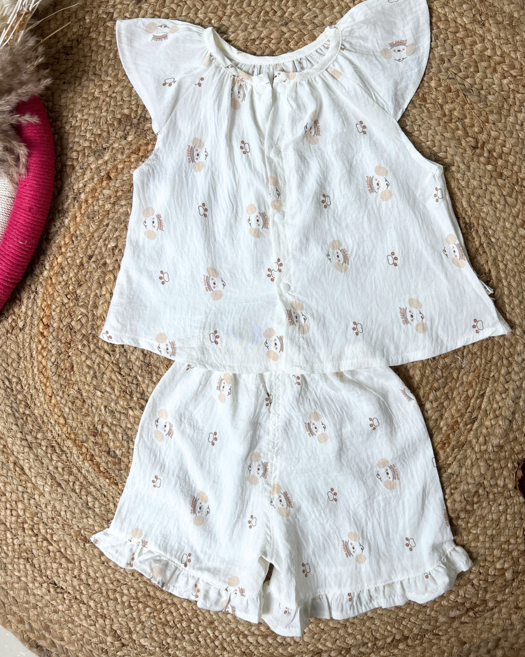 Cotton Muslin Bunny Print Co-ord Sleepwear Set