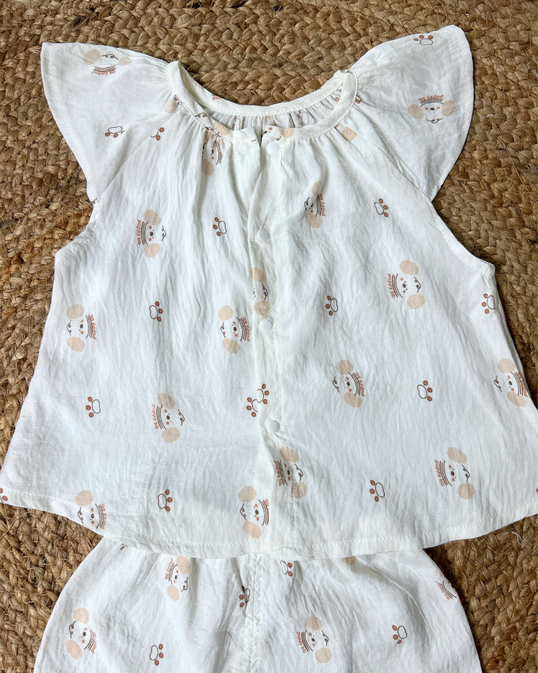 Cotton Muslin Bunny Print Co-ord Sleepwear Set
