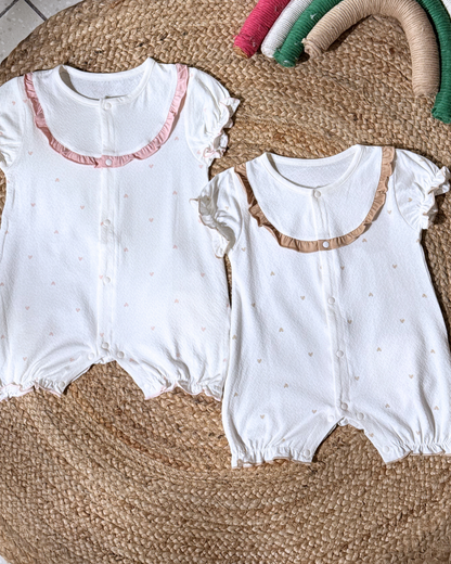 Premium Cotton Peter Pan Collar Bubble Romper