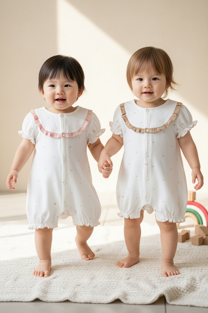 Premium Cotton Peter Pan Collar Bubble Romper