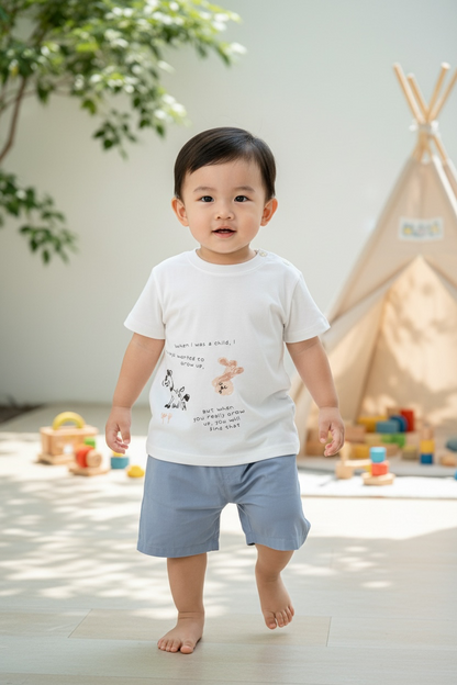 Boys 3-Piece Cotton Summer Co-ord Set with Vest