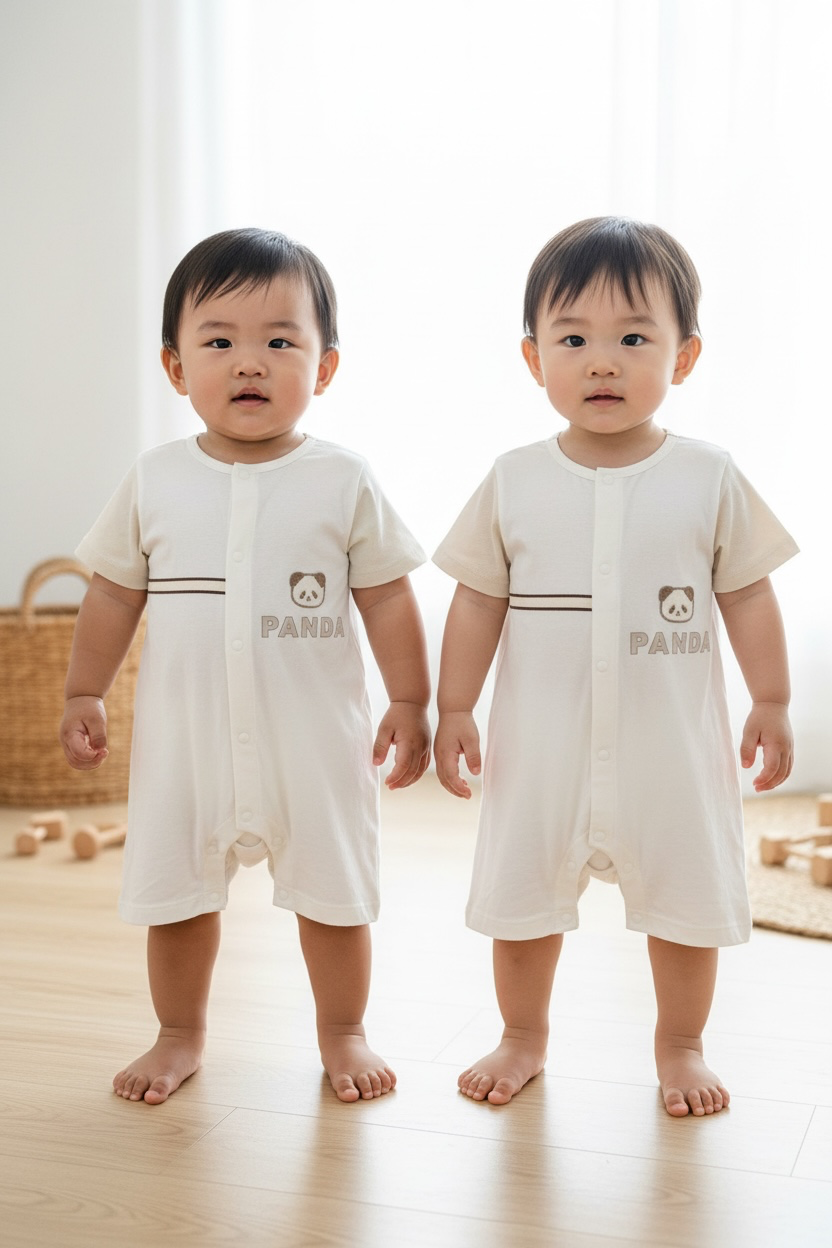 Premium Cotton Panda Baby Romper