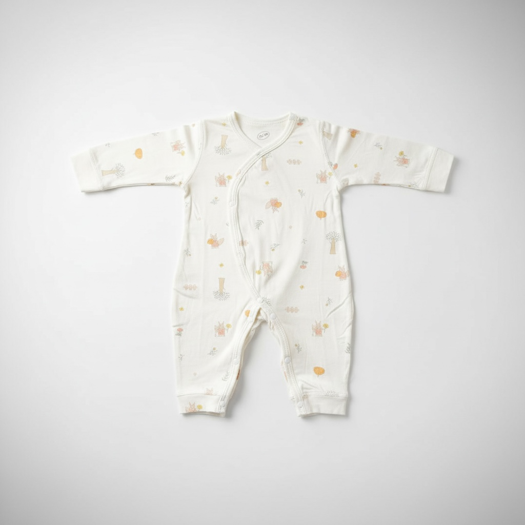 Premium Kimono Wrap Cotton Sleepsuit
