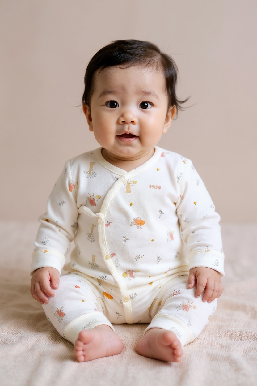 Premium Kimono Wrap Cotton Sleepsuit