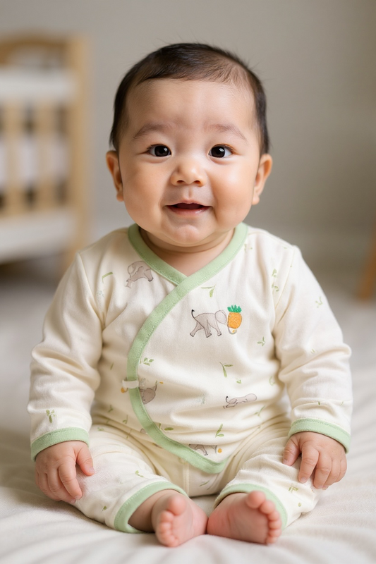 Premium Organic Cotton Kimono Wrap Sleepsuit
