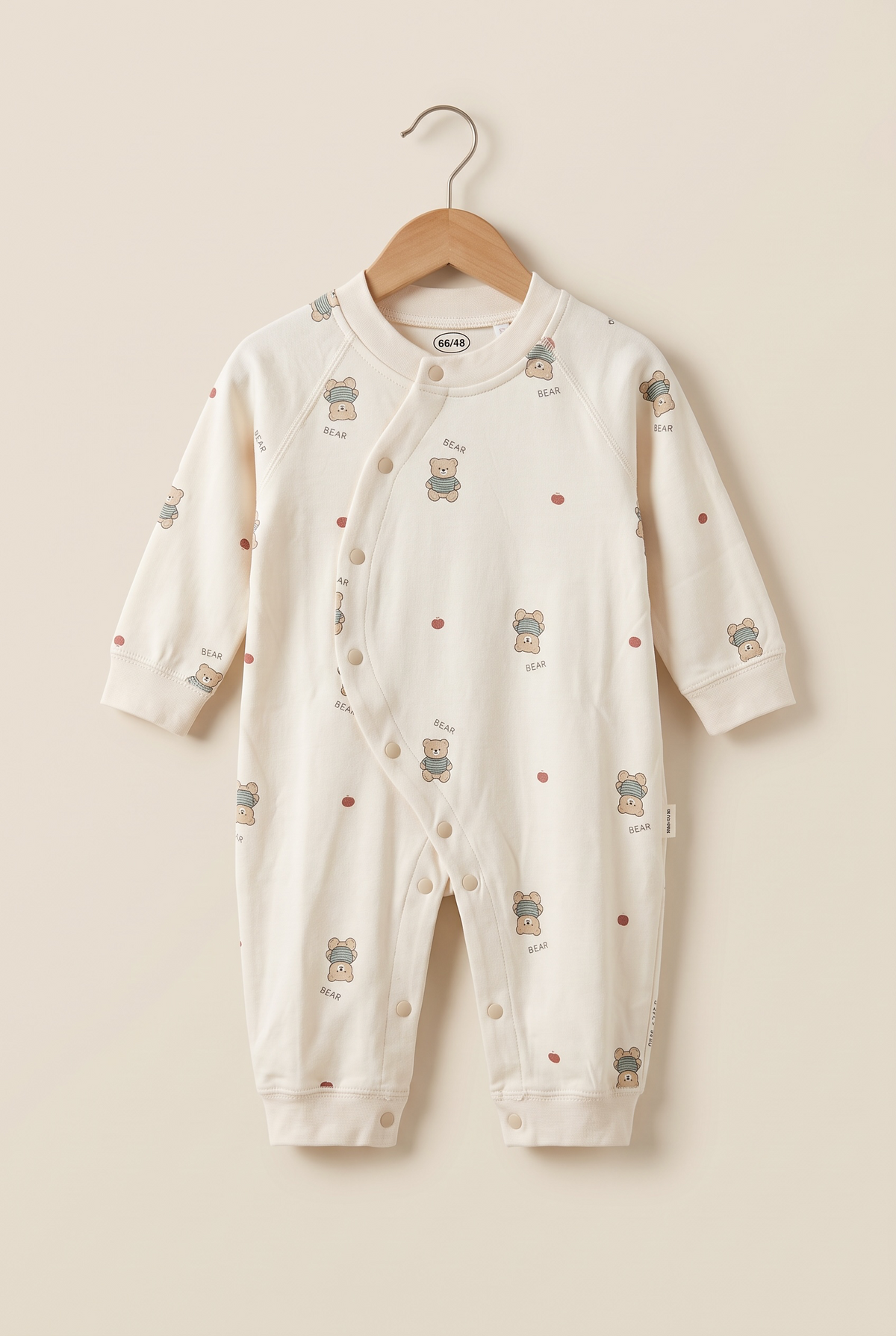 Teddy Bear Printed Full-Sleeve Baby Winter Romper