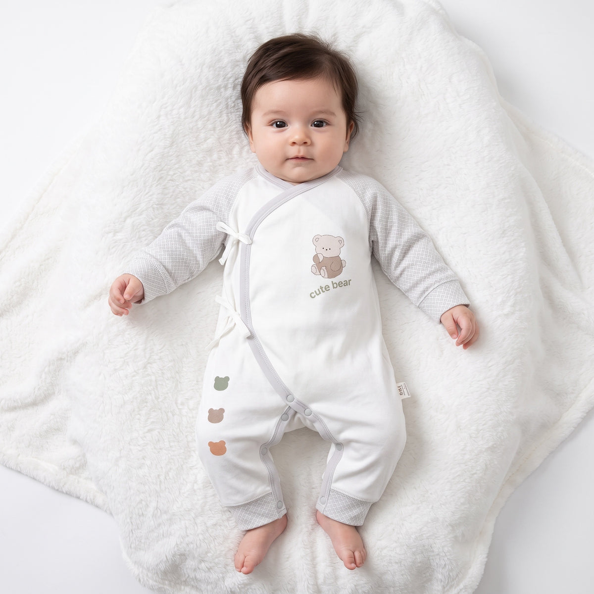 Cute Bear Winter Wrap Romper
