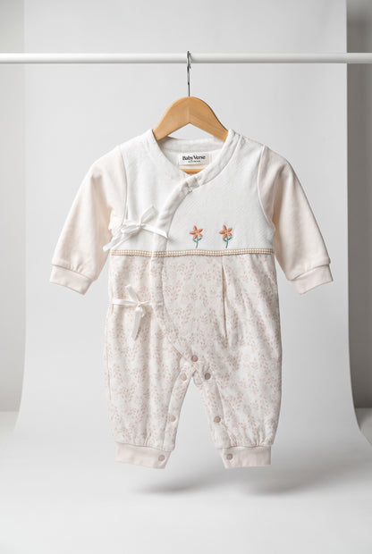 Daisy Floral Quilted Winter Wrap Romper