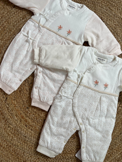 Daisy Floral Quilted Winter Wrap Romper