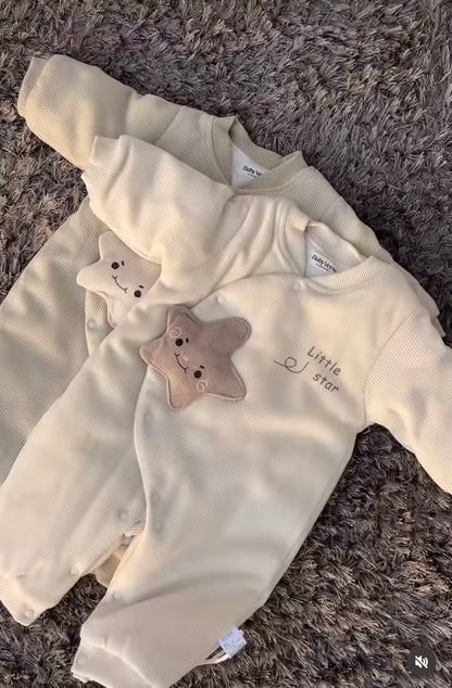 Little Star Winter Ribbed Romper