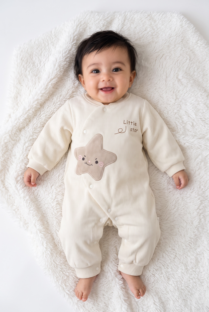 Little Star Winter Ribbed Romper