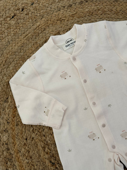Little Lamb Printed Baby Winter Romper
