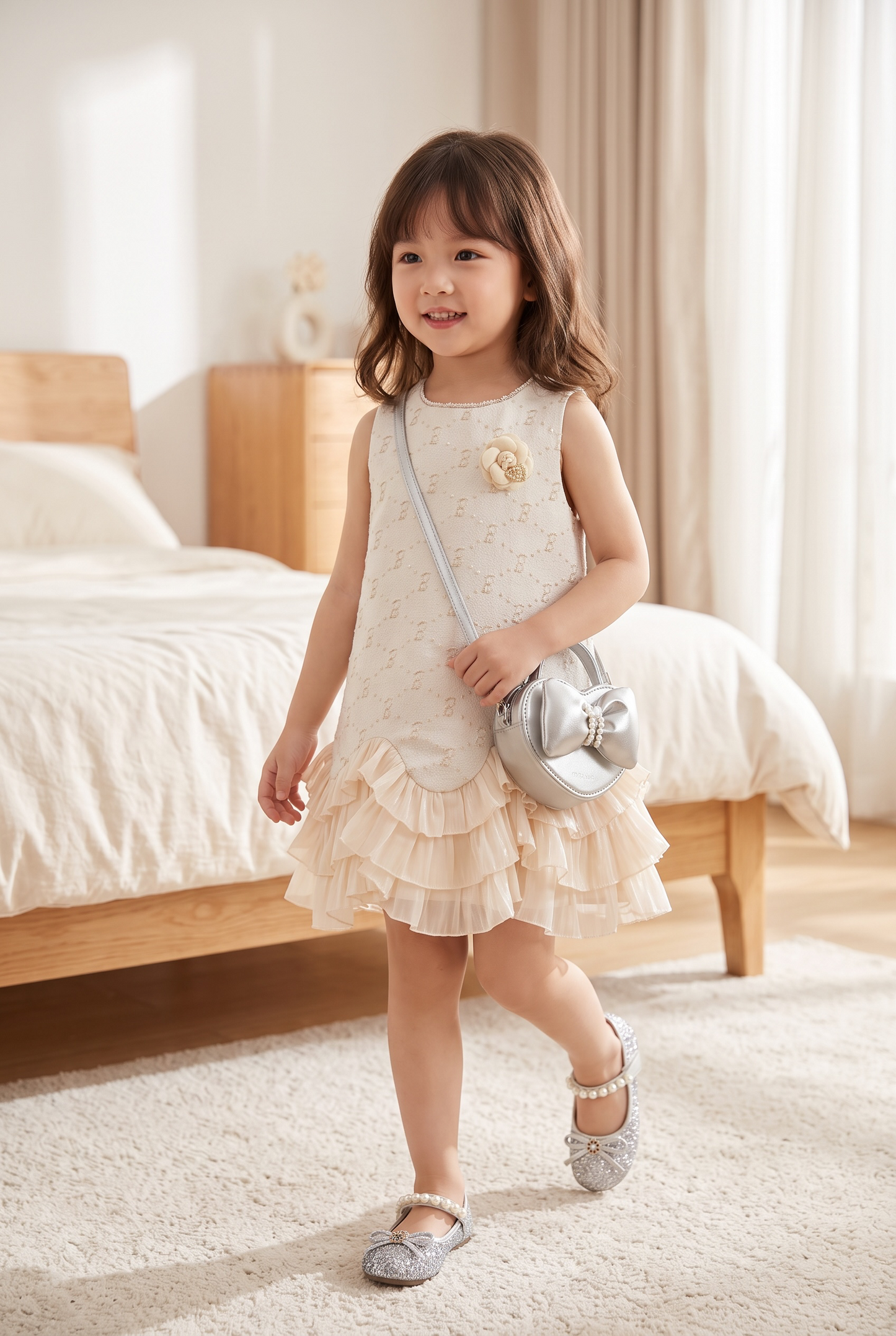 Pearl Ruffle Princess Dress