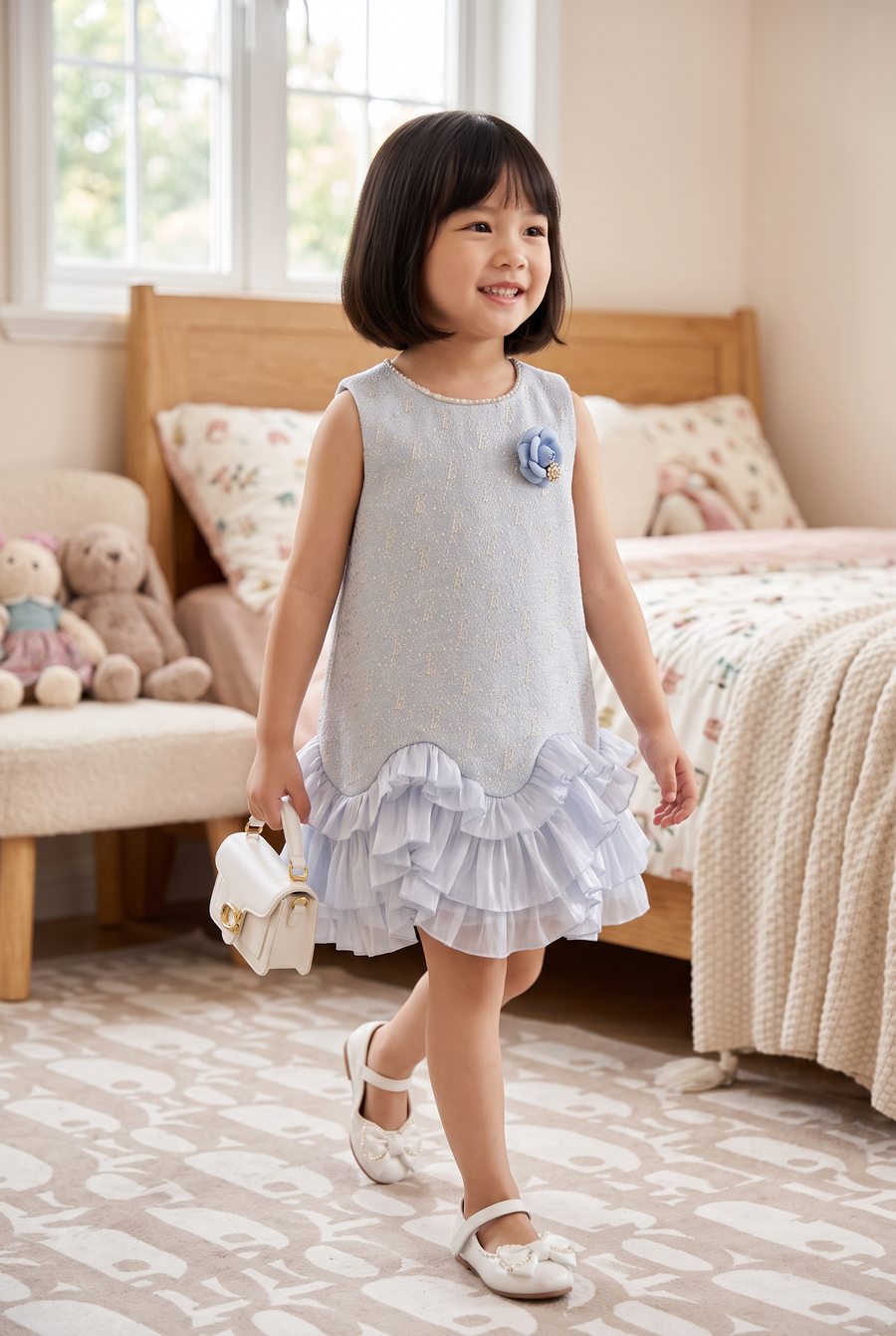 Pearl Ruffle Princess Dress