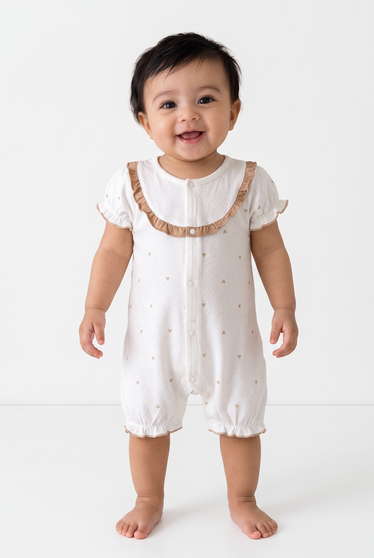 Premium Cotton Peter Pan Collar Bubble Romper