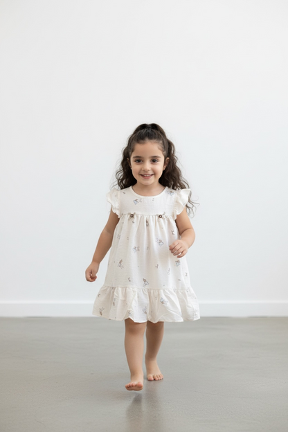 Premium Cotton Flutter Sleeve Baby Sleepwear