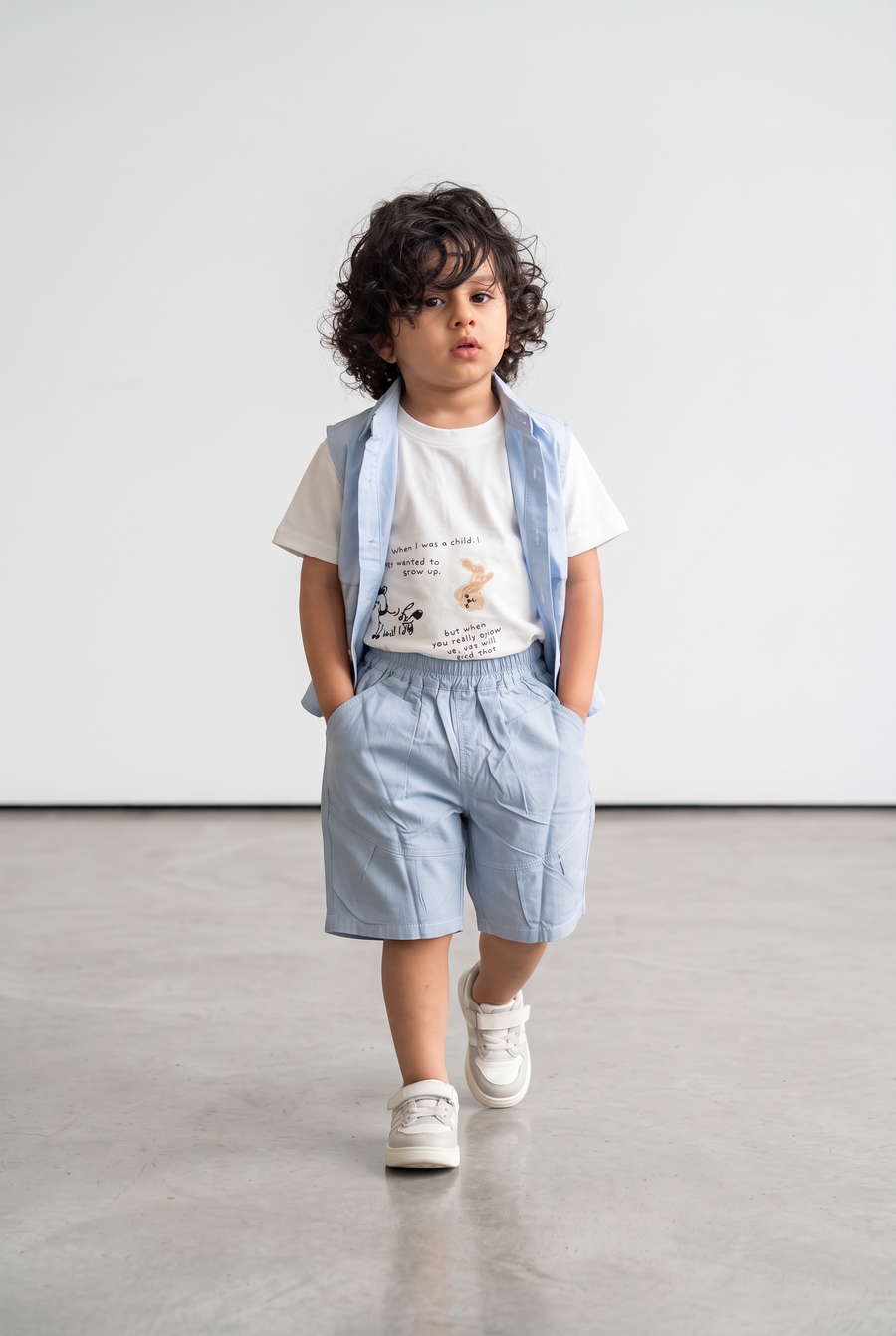 Boys 3-Piece Cotton Summer Co-ord Set with Vest