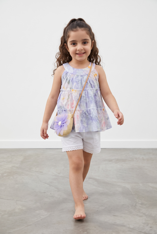 Blossom Breeze Co-Ord Set with sling bag
