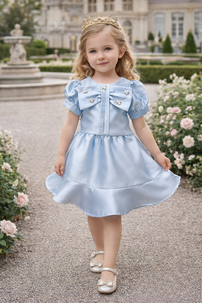 Princess Pearl Bow Party Dress