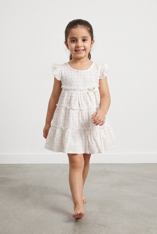 Premium Cotton Tiered Ruffle Dress Sleepwear