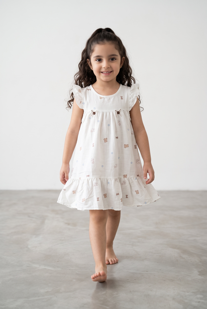 Premium Cotton Flutter Sleeve Baby Sleepwear