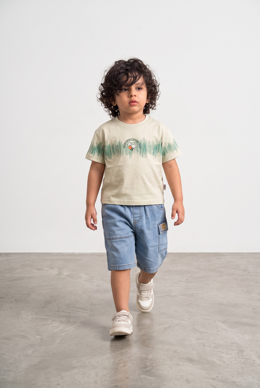 Ocean Splash Cargo Shorts Set