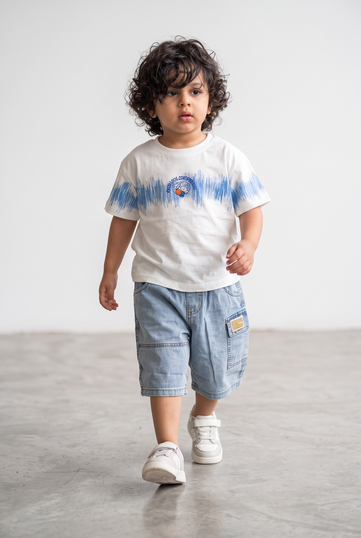 Ocean Splash Cargo Shorts Set