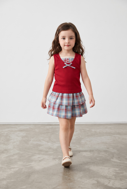 Plaid Twirl Skirt Set