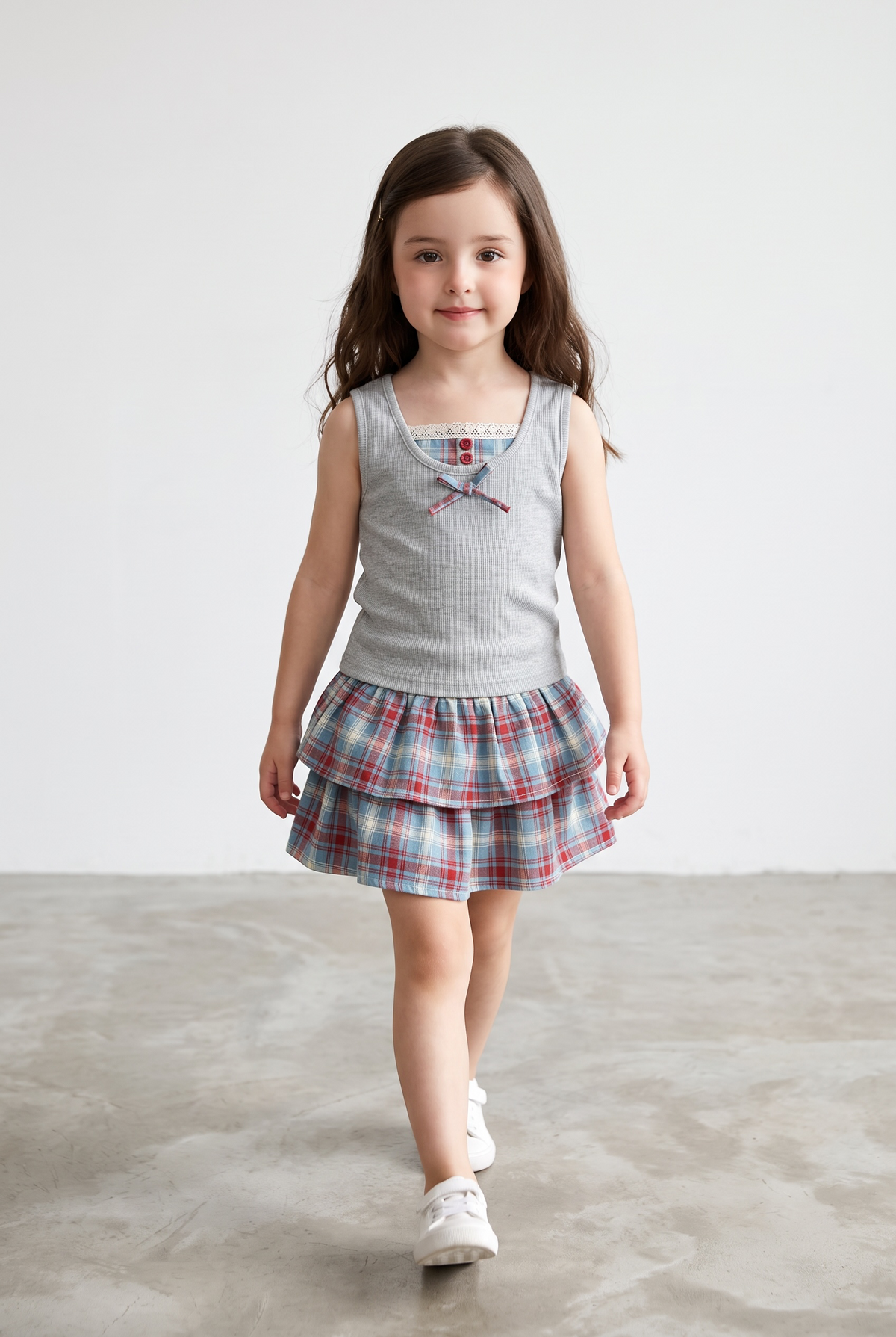 Plaid Twirl Skirt Set