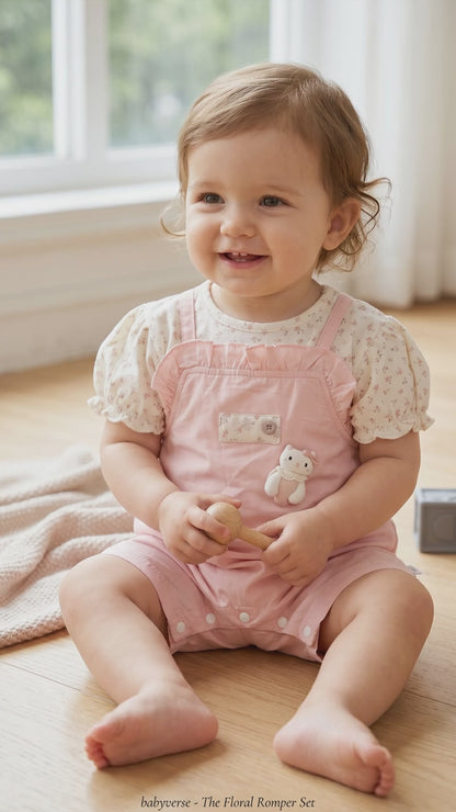 Happy Puppy Pinafore Dungaree Set